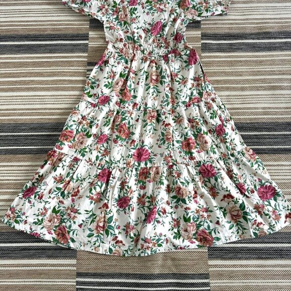 Anthropologie Women's The Somerset Maxi Dress Puff-Sleeve Floral Multicolor Sz M - Picture 6 of 14